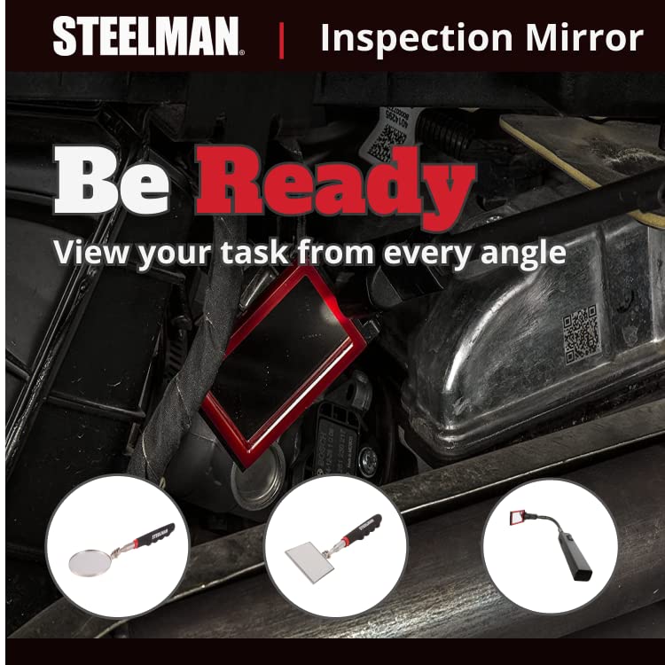 STEELMAN 41819 36-Inch Telescoping 2.25-Inch Round Inspection Mirror - size: 36 inches