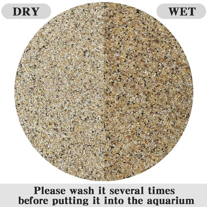 FANTIAN 5 lbs Aquarium Sand, 0.6-1.2 mm Aquarium Substrate for Freshwater Fish Tank. Decorative River Rocks Gravel for Fish Tank, Plants Potted, Fire Pits, Candle, Vase and Crafts | Aquarium Substrate Gravel, Coarse Sand for Fish Tank Shrimp Turtle, Terra