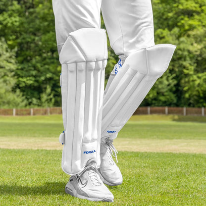 FORZA Original Wicket Keeper Pads | Lightweight Cricket Wicketkeeping Pads with Cane & Foam Protection, Artificial Leather Facing & Adjustable Straps | Youth & Adult Sizes - size: Adult