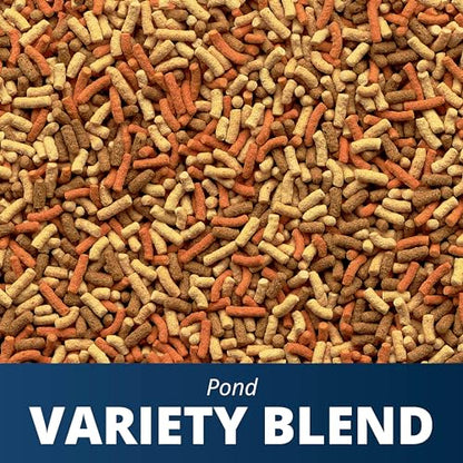 TetraPond Variety Blend, Pond Fish Food, for Goldfish and Koi Yellow 2.25 Pound (Pack of 1) | Daily Staple Blend Of Pond Sticks, Koi Vibrance & Spring/Fall Diet, Easy To Digest Soft Sticks For Small & Large Fish - size: 2.25 Pound (Pack of 1)