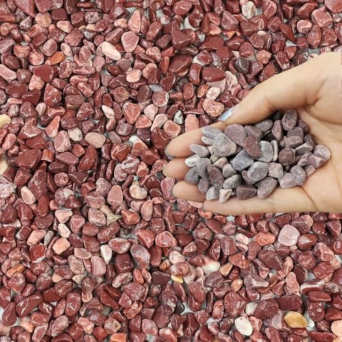 FANTIAN 2 lbs Succulent Cactus Rocks, 3/8 Inch Aquarium Gravel, Red | Small Stones Pebbles for Indoor Plants, Vases, Fish Tank, Terrarium, Pot Top Dressing, Drainage, Outdoor Garden Landscaping - color: Red Gravel