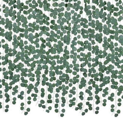 86 Feet 12 Strands Artificial Eucalyptus Leaf Plants Vine Hanging Eucalyptus Garland for Home Kitchen Office Wedding Wall Decor - size: 12pcs Eucalyptus Vine