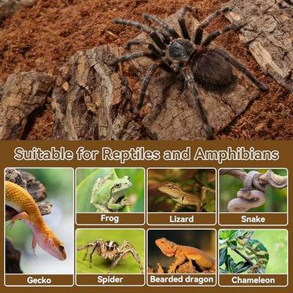 Reptile Cork Bark Substrate,1.5 LB Natural Tree Bark for Terrarium Wood Gecko Climbing Bark Bedding Bulk Habitat Decor for Bearded Dragon Spider Lizard Tarantula Hermit Crab - size: 【1.5 LB】