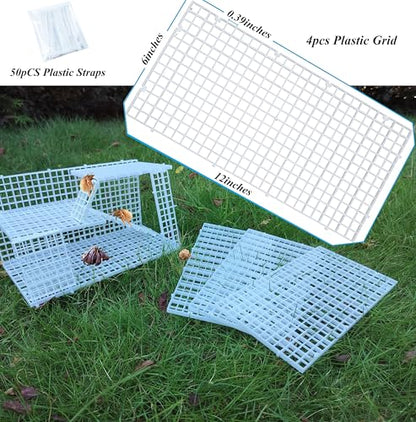 Hermit Crab Climbing Toys Reptile Habitat Grid Cuttable Plastic Net Hermit Crab Climbing Ladder Hideout Small Animal Cage Accessories - style: Classic