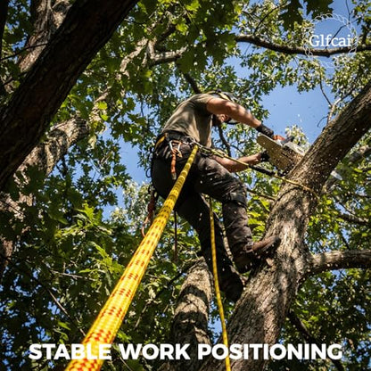 1/2 Inch Arborist Rigging Rope (150 Ft) - ASTM F2116 Certified (9,000 lbs MBS / 900 lbs SWL) - Static Polyester Bull Rope for Tree Climbing, Nautical Rigging & Swings (Yellow) - size: 1/2IN x 150 FT, style: Yellow