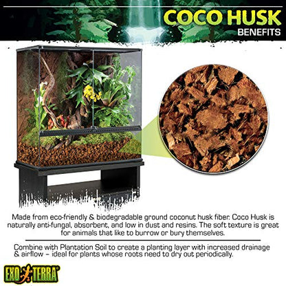 Exo Terra Coco Husk Brick,8 QT (8.8 L) – Natural Coconut Fiber Terrarium Substrate for Reptiles,Amphibians & Tropical Enclosures,(Pack of 3) - size: 8-Quart (Pack of 3)