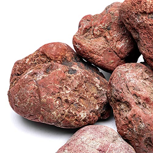 Natural Stone for Aquarium, Terrarium, Paludarium, Reptile Enclosures - Set of Decorative Rocks for Landcapes, Aquascaping, Fish Tank Decor (Blood Stone, 5 Pounds)