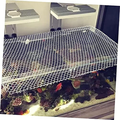 BESPORTBLE Fish Tank Escape Mesh Net Terrarium Cover for Reptile and Turtle Tanks Easy to Clean Lightweight Versatile Aquarium Netting to Prevent Jumping and Escaping Fish