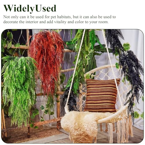 8 Pack Reptile Plants Terrarium Hanging Plant Vine Boston Climbing Terrarium Plant with Suction Cup for Bearded Dragons Lizard Crested Gecko Snake Crab Tank(Vivid Series,3 Colors) - style: Vivid Series