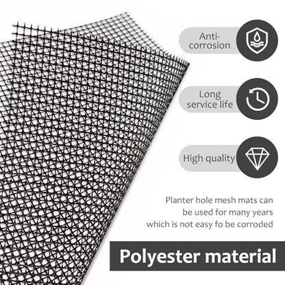 20PCS Plastic Mesh, Sturdy Plastic Grid, Non-Slip Mesh for Plant Pots, Prevent Soil Loss, DIY Drainage Net, Suitable for Screen Window, Vent, Cage, Filter, Garden