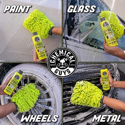 Chemical Guys, Ultimate Car Wash Bucket Kit, Dirt Trap, Mitt, Soap & Lid | Grit guard sinks debris to the bottom so it stays off your paint; a complete starter setup for safe at-home washing - style: HOL133