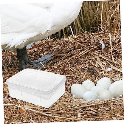 HEMOTON 2pcs Compartment Reptile Egg Incubation Tray Lightweight Breeding Box for Lizard Snake and Transparent Design for Easy Observation Reptile Supply