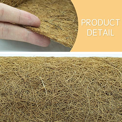 Coco Liner Roll, Yarrdfir 12x40 inch Natural Coconut Liners for Planter Flower Basket, Reptile Carpet, Natural Coconut Fiber mat, Garden Decoration, Animal pet pad - size: 1 Count (Pack of 1)