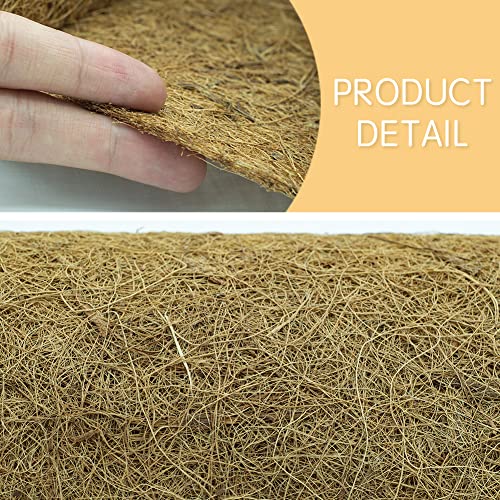 Coco Coir Liner, 12x80 inch Natural Coconut Liners for planters Flower Basket, Reptile Carpet, Natural Coconut Fiber mat, Garden Decoration, Animal pet pad, Snow Mat - size: 12x80 Inch (Pack of 1)
