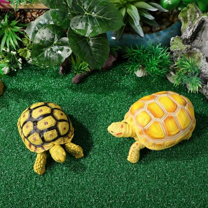 Ipetboom Turtle Basking Platform with Simulated Turf Floating Dock for Aquarium and Reptile Tanks Artificial Turf Climbing and Resting Platform 19.68X9.84X0.19 Inch
