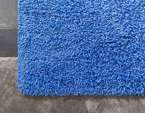 Unique Loom Solid Shag Collection Area Rug (2' 2" x 3' 1" Rectangle, Periwinkle Blue) - color: Periwinkle Blue, size: 2'2" x 3'1" (Rectangular)