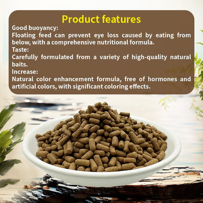 High Protein Floating Sticks Fish pellets for Arowana,Oscars,Flower Horns,Red Parrots Arowana pellets,1kg (2.2lb)