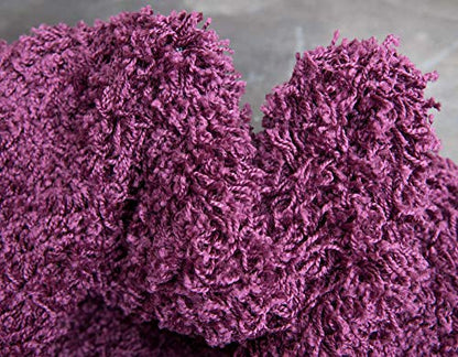 Unique Loom Solid Shag Collection Area Rug (2' 6" x 13' 1" Runner, Eggplant Purple) - color: Eggplant Purple, size: 2'6" x 13'1" (Runner)