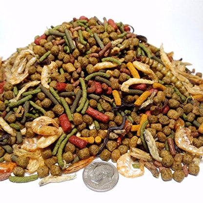 Gourmet Blend of 9-Types Ultra Aquatic Turtle Diet Mix of Floating Pellets, Krill, Floating Sticks, Dried Fish a Complete Aquatic Turtle Diet GB-540-1-lb - size: 1 Pound (Pack of 1)