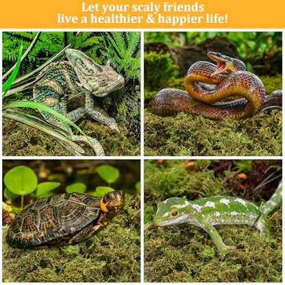 1.3LB Natural Sphagnum Moss for Reptile Terrarium Substrate Bedding | 24QT High Expansion, Moisture Retention, Helps Shedding, Long Fibers Dried Moss for Leopard Gecko, Snake, Frog, Turtle - size: 1.3LB