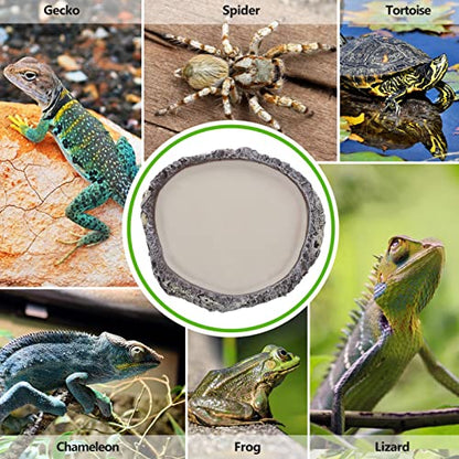 Abaodam Reptile Water Dish for Snakes and Lizards Multi-use Food Storage Basin Reptile Water Holder for Feeding and Hydration for Terrariums and Pet Enclosures