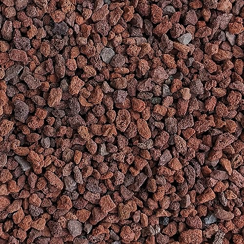 Red Lava Rocks for Plants Natural Horticultural Volcanic Rock (1/4" Size) (Mined in USA) (5-lb Bag) - size: 5-lb Bag