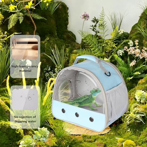 Bearded Dragon Travel Carrier,Lizards Cage, Small Animal Bag for Hedgehog Rat Parrot Bird Guinea Pig, Portable Guinea Pig Travel Carrier for 2 - color: Blue