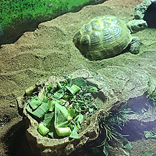 kathson Turtle Basking Platform,Tortoise Resin Climbing Rock Rectangular Resting Terrace Tank Accessories,Reptiles Dock Hide Cave Habitat Decoration for Bearded Dragon Lizard Geckos Spiders (3 PCS) - style: Rustic