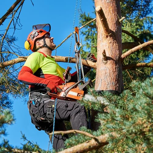 Double Braid Arborist Rope, 1/2 Inch x 100 ft, 9000 LBS Breaking Strength Heavy Duty Tree Climbing Rope, Outdoor Swing Rope for Trees, Climbing, Sailing & General Use - size: 1/2inch*100ft, style: Blue