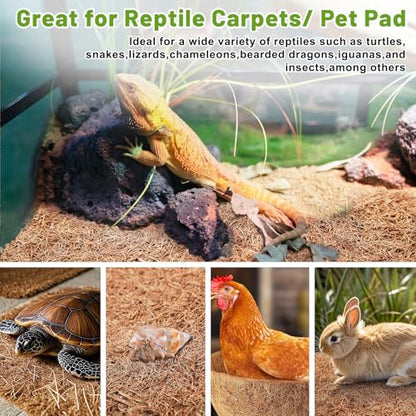 Remiawy Coco Liner Roll, 16 x 120 Inch Coconut Fiber Liners for Planters, Natural Coco Coir Mats Sheet for Flower Basket, Garden Decoration, Reptile Carpet, Animal Pet Pad, Window Box, DIY Moss Pole - size: 16x120 Inch