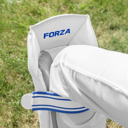 FORZA Original Wicket Keeper Pads | Lightweight Cricket Wicketkeeping Pads with Cane & Foam Protection, Artificial Leather Facing & Adjustable Straps | Youth & Adult Sizes - size: Youth