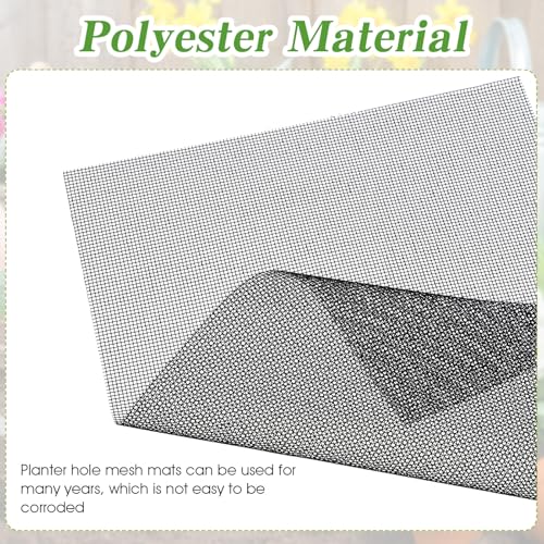 20Pcs Flower Pot Hole Mesh Pad Mesh for Plants 11.8x7.8 Inch | Drainage Meshes, Planter Meshes, Bottom Grid Mat, Plant Succulent Potting Mat, Bonsai Pots Barrier