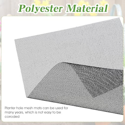 20Pcs Flower Pot Hole Mesh Pad Mesh for Plants 11.8x7.8 Inch | Drainage Meshes, Planter Meshes, Bottom Grid Mat, Plant Succulent Potting Mat, Bonsai Pots Barrier