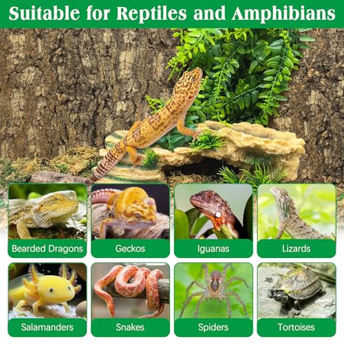 kathson 2PCS Thicker Cork Tile Background Bark 11.8”Lx7.9”Wx0.7”H Reptile Tank Backgroun Terrarium Background Natural Reptile Climbing Mat for Spider Gecko Lizard Chameleon Bearded Dragon Turtle Snake - size: 11.8 "L x 7.9" W x 0.7 "H