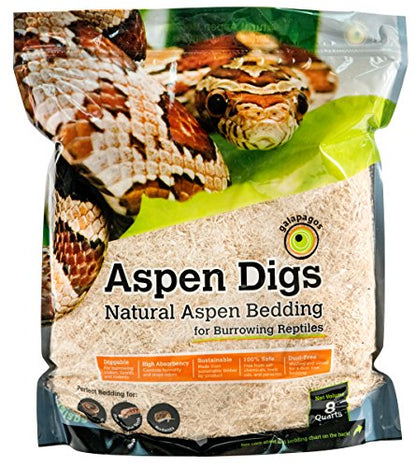 Galápagos (05064) Aspen Digs Shavings Bedding, 8-Quart, Natural - size: 8 quarts