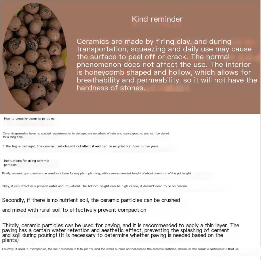 Lightweight Clay Pebbles Ceramsite Porous Drainage Clay Balls Plants-S (9-15Mm)-2 Lb - color: 2 lb, size: S (9-15mm)
