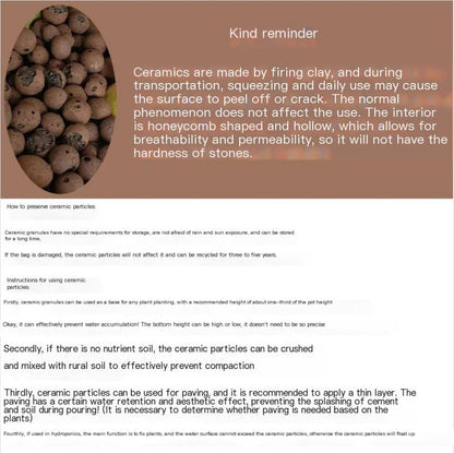 Lightweight Clay Pebbles Ceramsite Porous Drainage Clay Balls Plants-L (30-40Mm)-1 Lb - color: 1 lb, size: L (30-40mm)