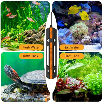 QZQ Aquarium Heater, 300W Adjustable Fish Tank Heater with Digital Display | External Temperature Controller, Submersible Turtle Tank Heater - size: 300W