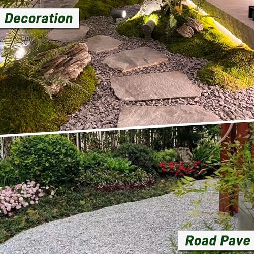 Quibbay 45LB Succulent Rocks, 1/4 Inch Polished Pebbles for Indoor Plants, Decorative River Rocks for Vases, Aquariums, Terrarium, Pea Gravel for Fish Tank, Drainage Rocks for Potted Plants, Grey