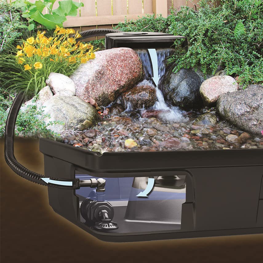 Aquascape Backyard Waterfall Fountain Kit for Landscape and Garden | 83013 Black