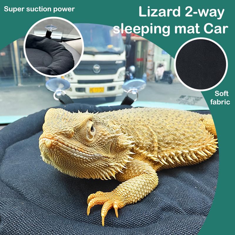 Lizard 2-Way Sleeping mat Car/Landscape Tank Lizard car Hammock Small Animal Support Bed Suitable for Small Animals Hamsters Chinchillas mice Birds Mane Lion Lizards Kittens