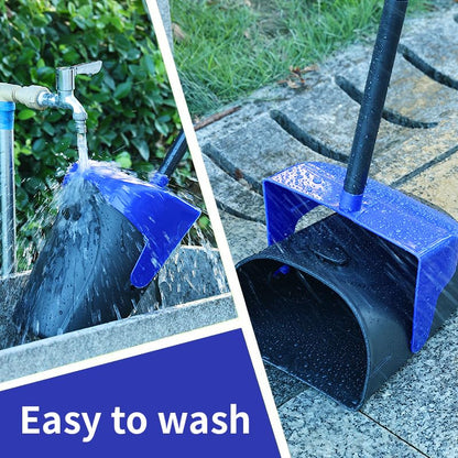 Pooper Scooper Large Swivel Bin & Rake with 160 Waste Bags,Heavy Duty Dog Pooper Scooper with Bag Attachment for Large Small Dogs, Long Handle Poop Scooper with Lid for Yard, Grass, Gravel (Blue) - color: Blue1
