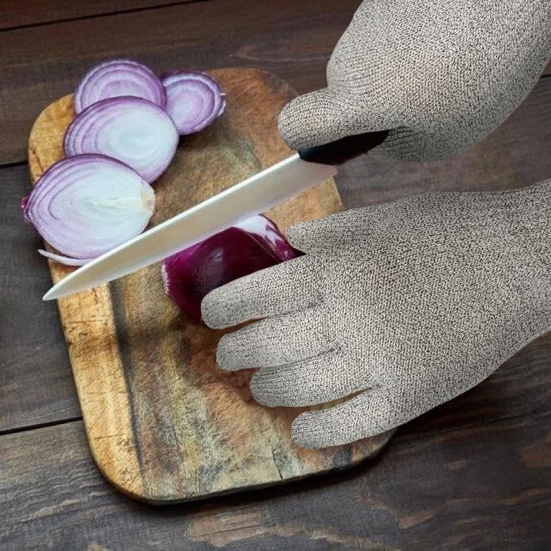Schwer SlicePro ANSI Cut Resistant Gloves, Food Grade Cutting Glove for Kitchen Food Prep, Mandoline Gloves for Meat Cutting, Oyster Shucking, Fish Fillet Processing, PR1501-G, L | Non PFAS, No Glass Fiber, for Kitchen Food Prep, Mandolin Slicing, Meat Cu