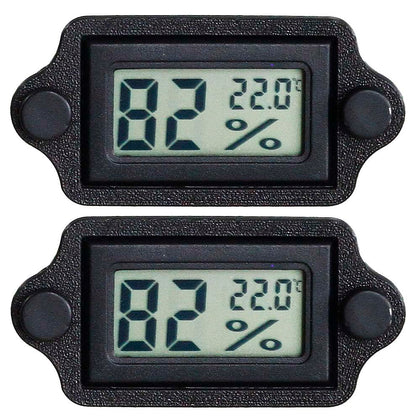 2PCS Magnetic Temperature and Humidity Monitor Jumping Spider Enclosure Accessories Digital Thermometer Hygrometer Gauge for Reptile Terrarium Tanks, Gecko Bearded Dragon (Rectangle) - color: Rectangle