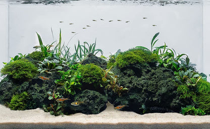 Black Lava Stone Natural Aquascaping Rock 16lb Planted Aquarium | Porous rock; cichlid, shrimp, planted terrarium - size: 04 Black Lava Stones（3-10inch,16lbs）