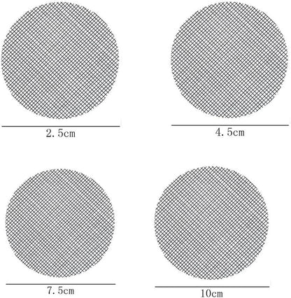 100Pcs Black Round Mesh for Plant Pot,Plant Pot Hole Meshs Pad Bonsai Meshs Flower Pot Drainage Mesh Drainage Hole Screens Bonsai Pot Bottom Grid Mat(2.5cm) Garden Pots